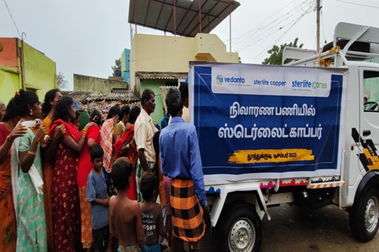 Sterlite Copper extends support to flood victims in Tamil Nadu; running rescue operations and providing 25000 meals per day
